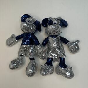 Disney Parks Mickey & Minnie 60th Anniversary Sequin Plush